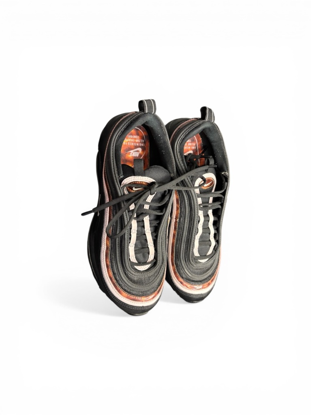 Nike Women's Black and Orange Athletic Shoes